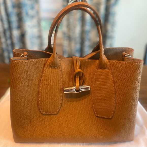 Longchamp Le Roseau Handbag - Walnut - Picture 1 of 9